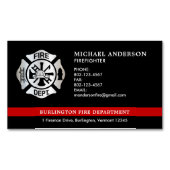 Emblem-Logo der benutzerdefinierten Feuerwehrabtei Magnetische Visitenkarte (Vorderseite)