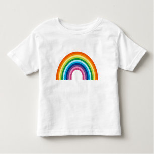 Emblem mit dem Minimalistischen, hellen Regenbogen Kleinkind T-shirt