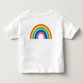 Emblem mit dem Minimalistischen, hellen Regenbogen Kleinkind T-shirt (Rückseite)