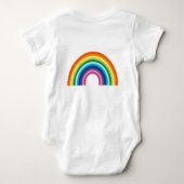 Emblem mit dem Minimalistischen Regenbogen Baby Strampler (Rückseite)