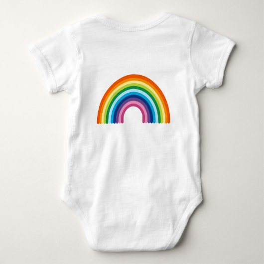 Emblem mit dem Minimalistischen Regenbogen Baby Strampler (Rückseite)