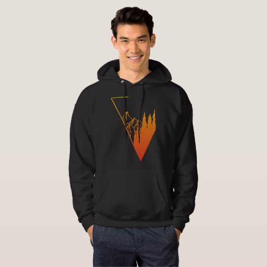 Emblem mountain panorama and forest  easy going fa hoodie (Vorne ganz)