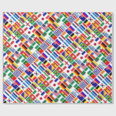 Emblem-Muster des SOCCER 2014 Geschenkpapier (Flach)