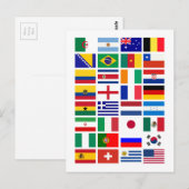 Emblem-Muster des SOCCER 2014 Postkarte (Vorne/Hinten)
