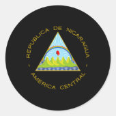 Emblem Nicaraguas Runder Aufkleber (Vorderseite)