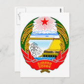 Emblem Nordkoreas Postkarte (Vorne/Hinten)