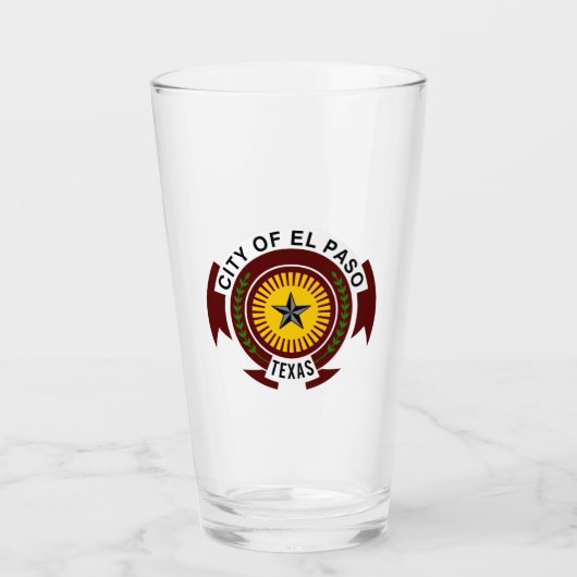 Emblem of City of El Paso, Texas Glass Glas (Vorderseite)