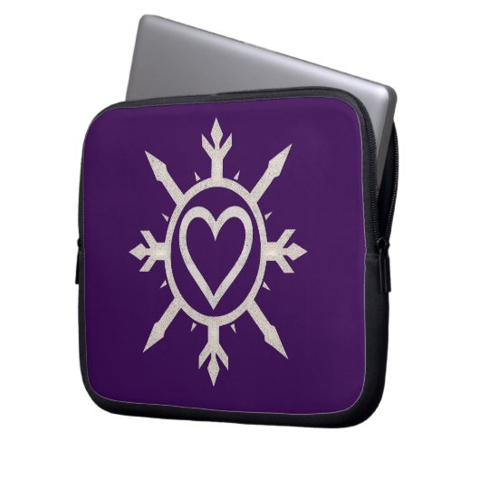 "Emblem of Love" Electronics Bag Laptopschutzhülle (Vorderseite Links)