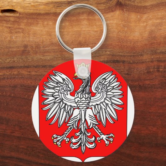Emblem Of Poland Keychain Schlüsselanhänger (Vorderseite)