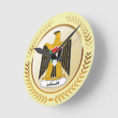 Emblem Palästinas Runde Wanduhr (Winkel)