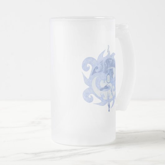 Emblem "Pfad eines Helden" Mattglas Bierglas (VorderseiteRechts)