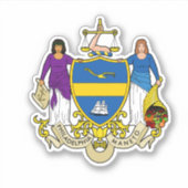 Emblem Philadelphia, Pennsylvania Vinyl Sticker (Vorderseite)