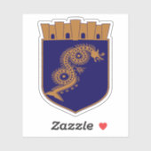 Emblem Pogradec, Albanien Aufkleber (Blatt)