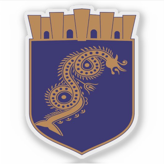Emblem Pogradec, Albanien Aufkleber (Vorderseite)