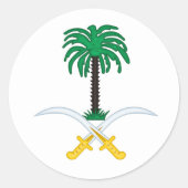 Emblem Saudi-Arabiens Runder Aufkleber (Vorderseite)