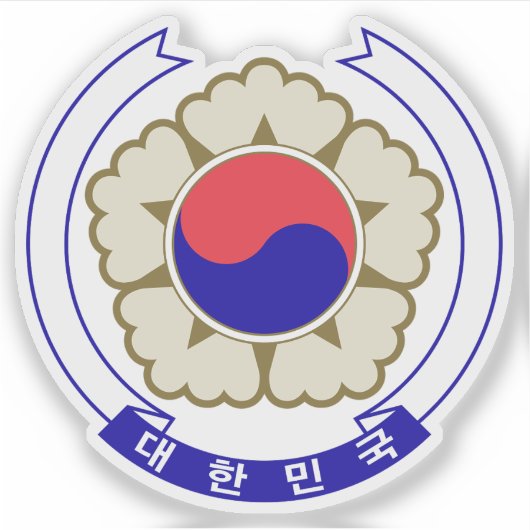 Emblem Südkoreas (1984-1997) Aufkleber (Vorderseite)
