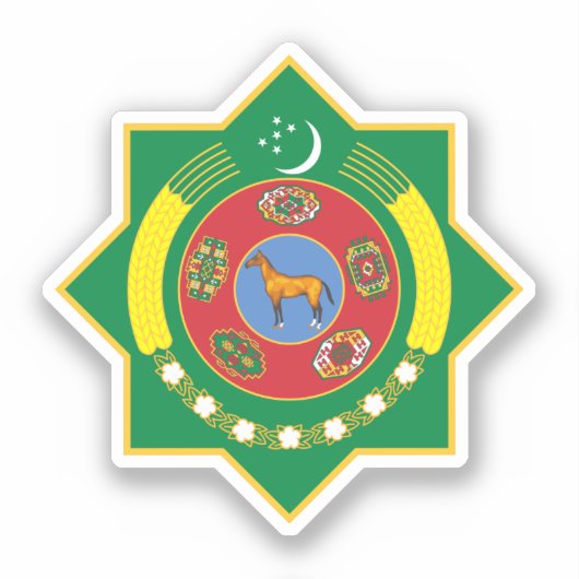 Emblem Turkmenistans Aufkleber (Vorderseite)