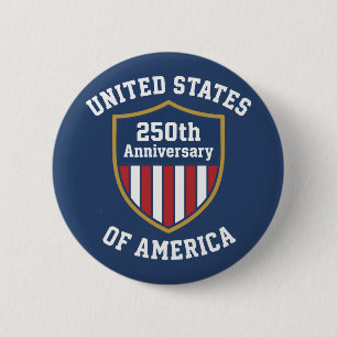 Emblem Vereinigte Staaten 250. Jahrestag Blau Button
