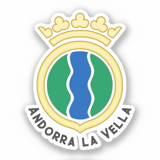 Emblem von Andorra la Vella Aufkleber (Vorderseite)
