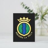Emblem von Andorra la Vella Postkarte (Stehend Vorderseite)