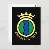 Emblem von Andorra la Vella Postkarte (Vorne/Hinten)