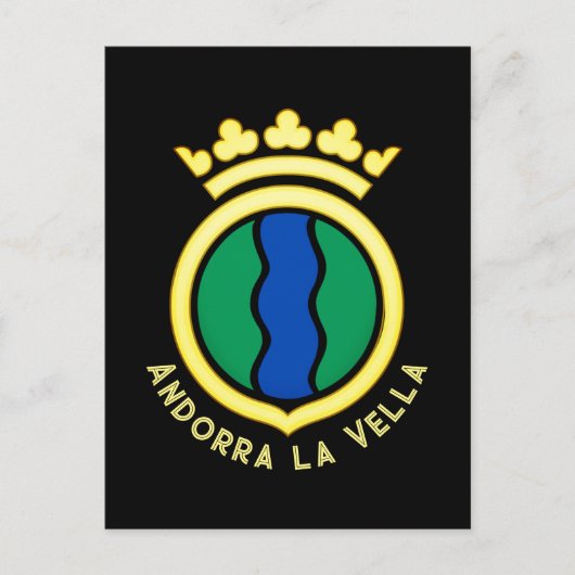 Emblem von Andorra la Vella Postkarte (Vorderseite)
