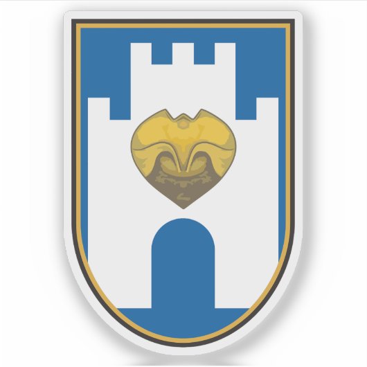 Emblem von Berat, Albanien Aufkleber (Vorderseite)