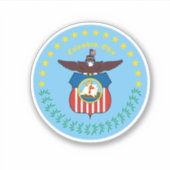 Emblem von Columbus, Ohio Vinyl Sticker (Vorderseite)