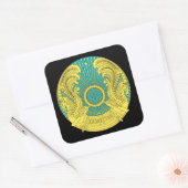 Emblem von Kasachstan Quadratischer Aufkleber (Umschlag)