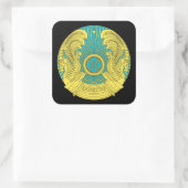 Emblem von Kasachstan Quadratischer Aufkleber (Tasche)