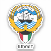 Emblem von Kuwait Aufkleber (Vorderseite)