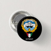 Emblem von Kuwait Button (Vorne & Hinten)