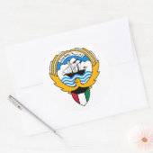 Emblem von Kuwait Runder Aufkleber (Umschlag)