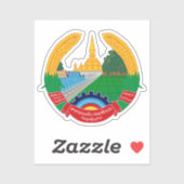 Emblem von Laos Aufkleber (Blatt)