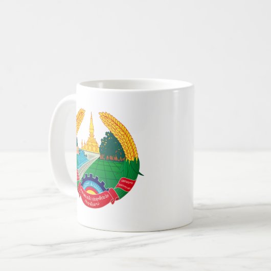 Emblem von Laos Kaffeetasse (Vorderseite Links)