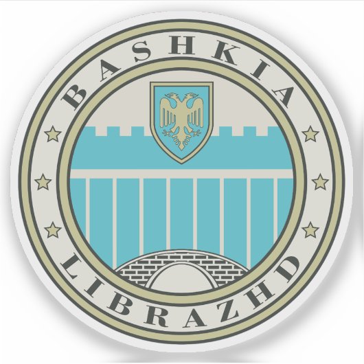 Emblem von Librazhd, Albanien Aufkleber (Vorderseite)