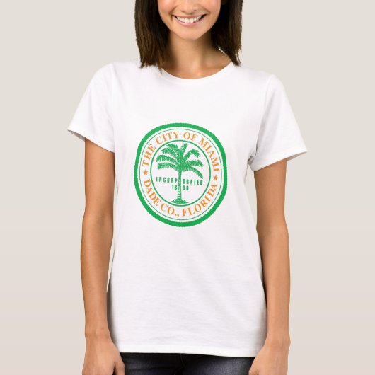 Emblem von Miami, T - Shirt von Florida (Vorderseite)