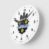 Emblem von Pittsburgh, Pennsylvania Square Wall Cl Runde Wanduhr (Winkel)