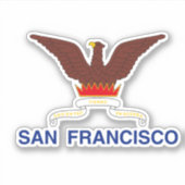 Emblem von San Francisco Custom-Cut Vinyl Sticker (Vorderseite)