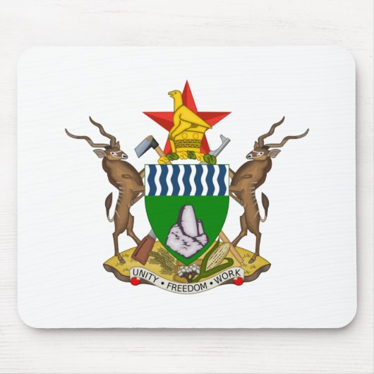 Emblem von Simbabwe Mousepad (Vorne)