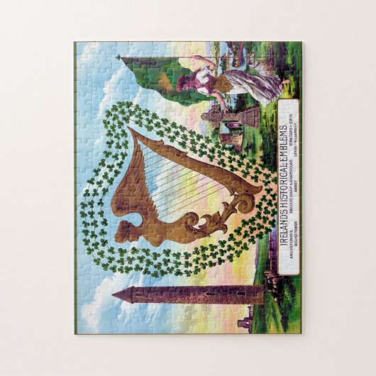 Emblems of Ireland Harp Clover Puzzle (Vertikal)
