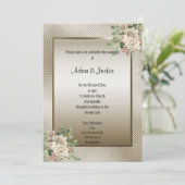 EMBOSS METALLIC BRONZE EUCALYPTUS FLUSSWEITE EINLADUNG (Stehend Vorderseite)