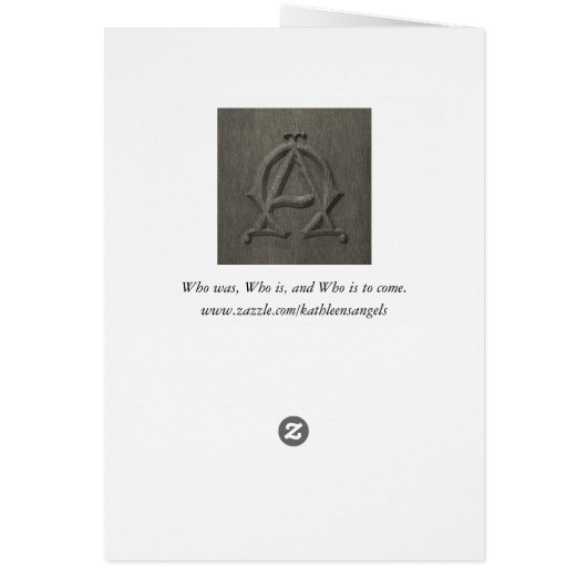 Embossed Alpha Omega Card (Hinten)