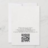 Embossed Arch Minimalist Elegant QR Code Wedding Einladung (Rückseite)