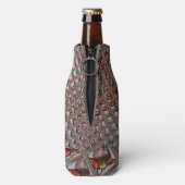 Embossed Ash Gray Maroon Checkered: Eine moderne K Flaschenkühler (Flasche Rückseite)