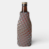 Embossed Ash Gray Maroon Checkered: Eine moderne K Flaschenkühler (Flaschenvorderseite)