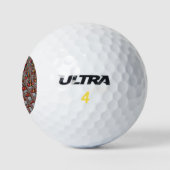 Embossed Ash Gray Maroon Checkered: Eine moderne K Golfball (Logo)