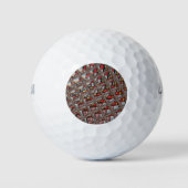 Embossed Ash Gray Maroon Checkered: Eine moderne K Golfball (Vorderseite)