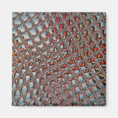 Embossed Ash Gray Maroon Checkered: Eine moderne K Magnet (Vorne)