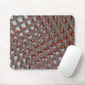Embossed Ash Gray Maroon Checkered: Eine moderne K Mousepad (Mit Mouse)